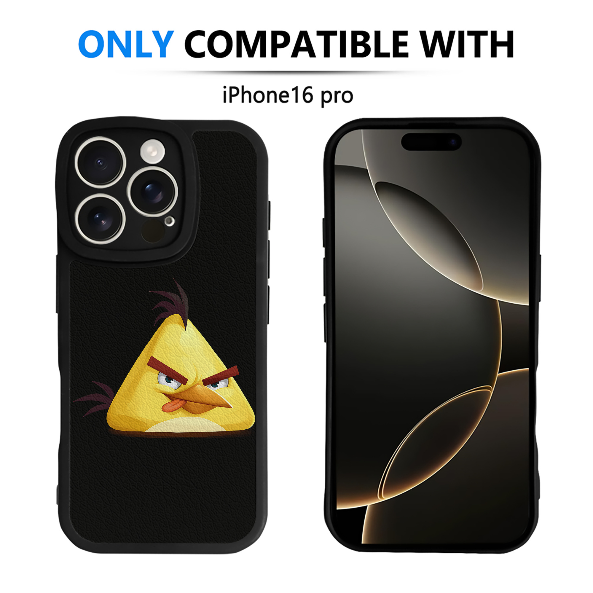 （画像用） Angry Birds アングリーバード 【iPhone 16シリーズ対応】シリコンスマホケース（レザー調） 材質：シリコン